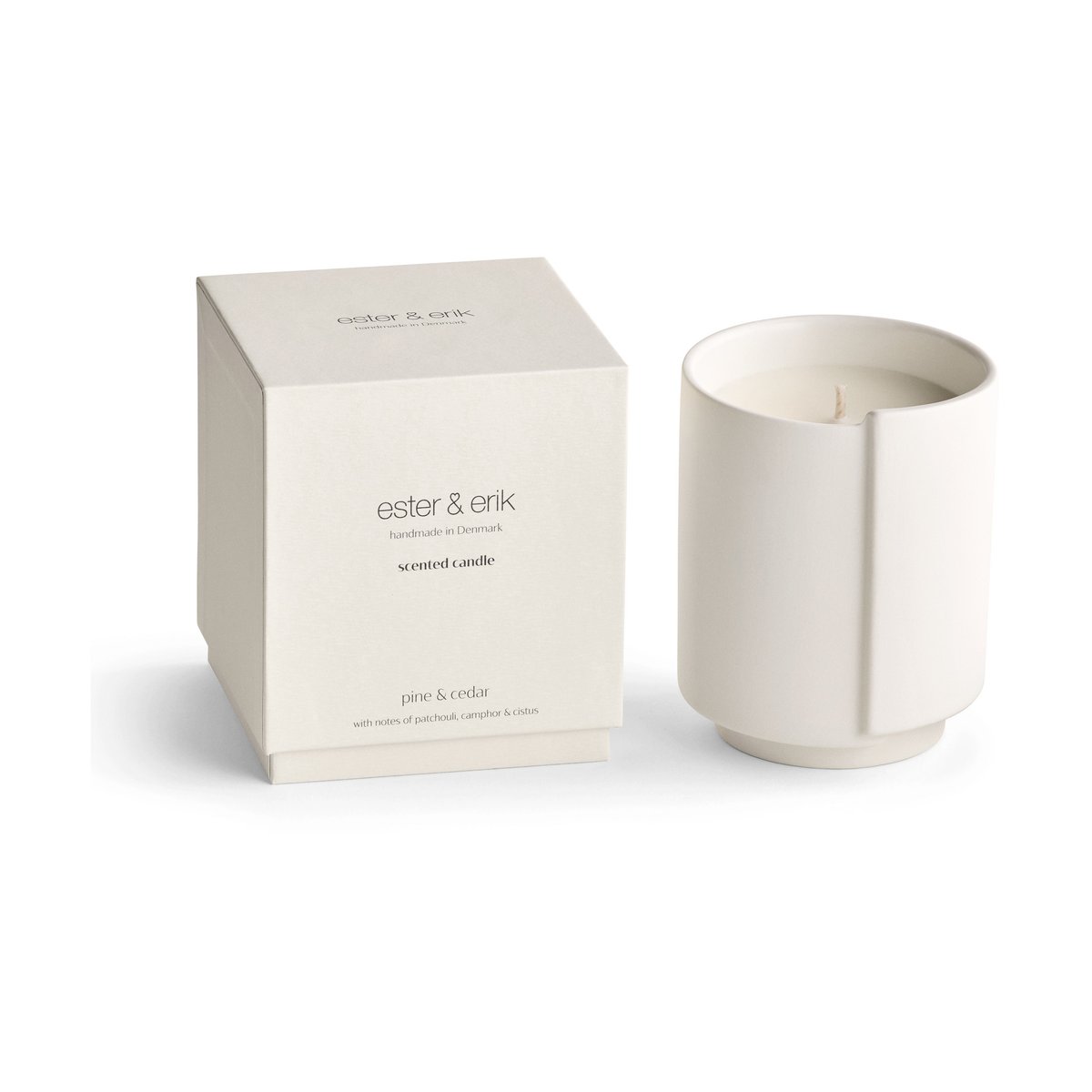 ester & erik duftlys Pine & cedar | Skandinavisk Design | Duftlys & Duftpinner | Hvit