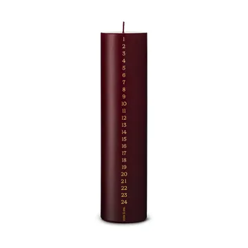 ester & erik kalenderlys 25 cm - 44/2 deep wine - ester & erik