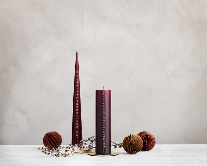 ester & erik kalenderlys 25 cm, 44/2 deep wine ester & erik