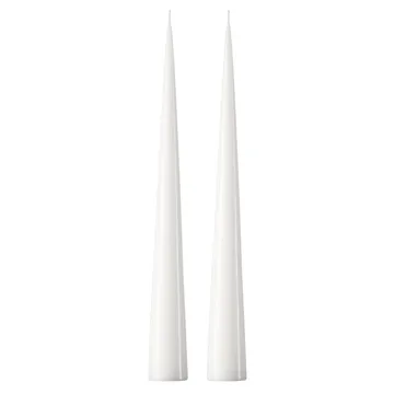 ester & erik kjeglelys 37 cm 2-stk. lakket - Pure white 31-0 - ester & erik