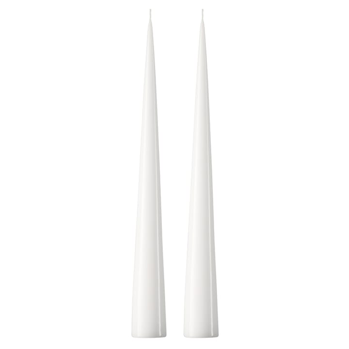 ester & erik kjeglelys 37 cm 2-stk. lakket - Pure white 31-0 - ester & erik