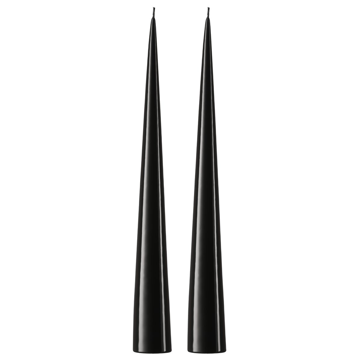 ester & erik ester & erik kjeglelys 37 cm 2-stk. lakket Raw black 75-0
