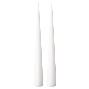 ester & erik kjeglelys 37 cm 2-stk. matt - Pure white 31 - ester & erik