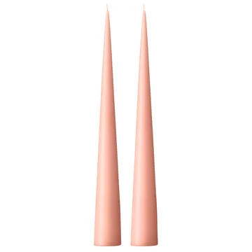 ester & erik kjeglelys 37 cm 2-stk. matt - Rosy caramel 20 - ester & erik