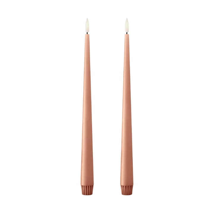 ester & erik kronelys LED 30 cm 2-pk - 20 Rosy caramel - Ester & erik