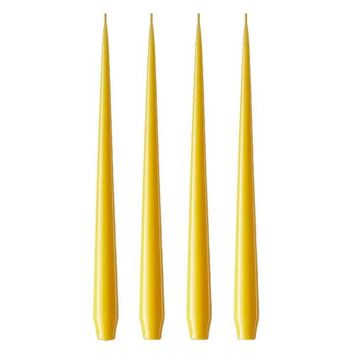 ester & erik lys 4-stk. lakket - dark Lemon drop 15/2-0, 42 cm - Ester & erik