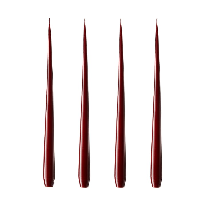 ester & erik lys 4-stk. lakket - Deep wine, 32 cm - Ester & erik