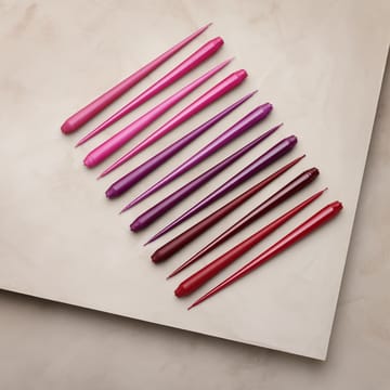 ester & erik lys 4-stk. lakket - Deep wine, 32 cm - ester & erik