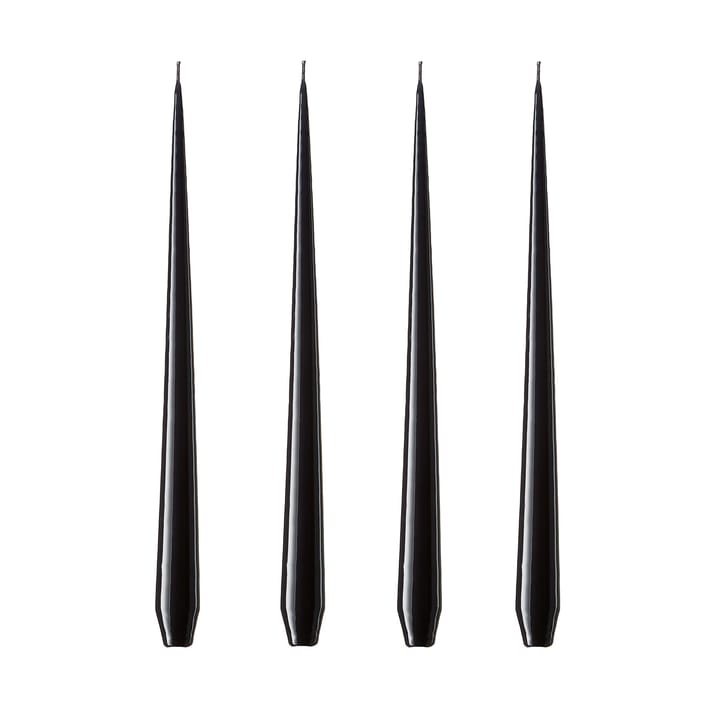 ester & erik lys 4-stk. lakket - Raw black, 42 cm - Ester & erik
