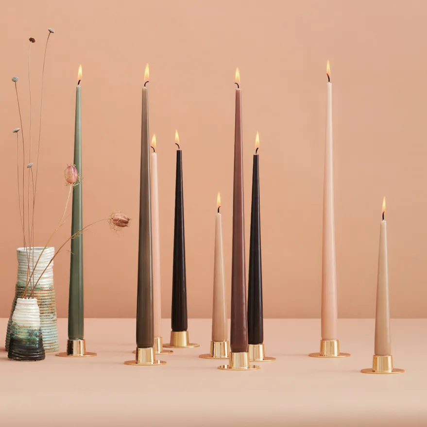 ester & erik lys 4-stk. lakket, raw black, 42 cm ester & erik