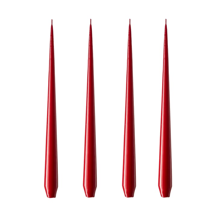ester & erik lys 4-stk. lakket - winter berry, 32 cm - Ester & erik