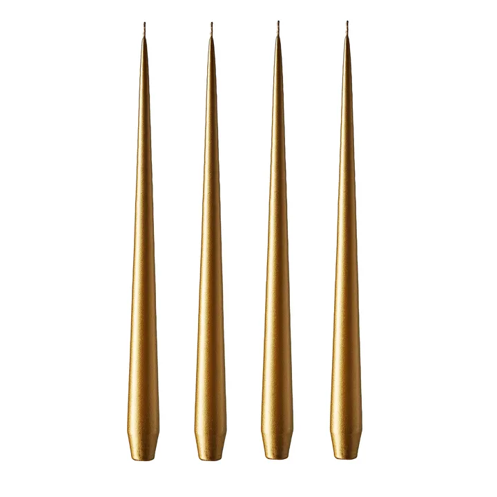 ester & erik lys 42 cm 4-pakning metallic - Gold - ester & erik