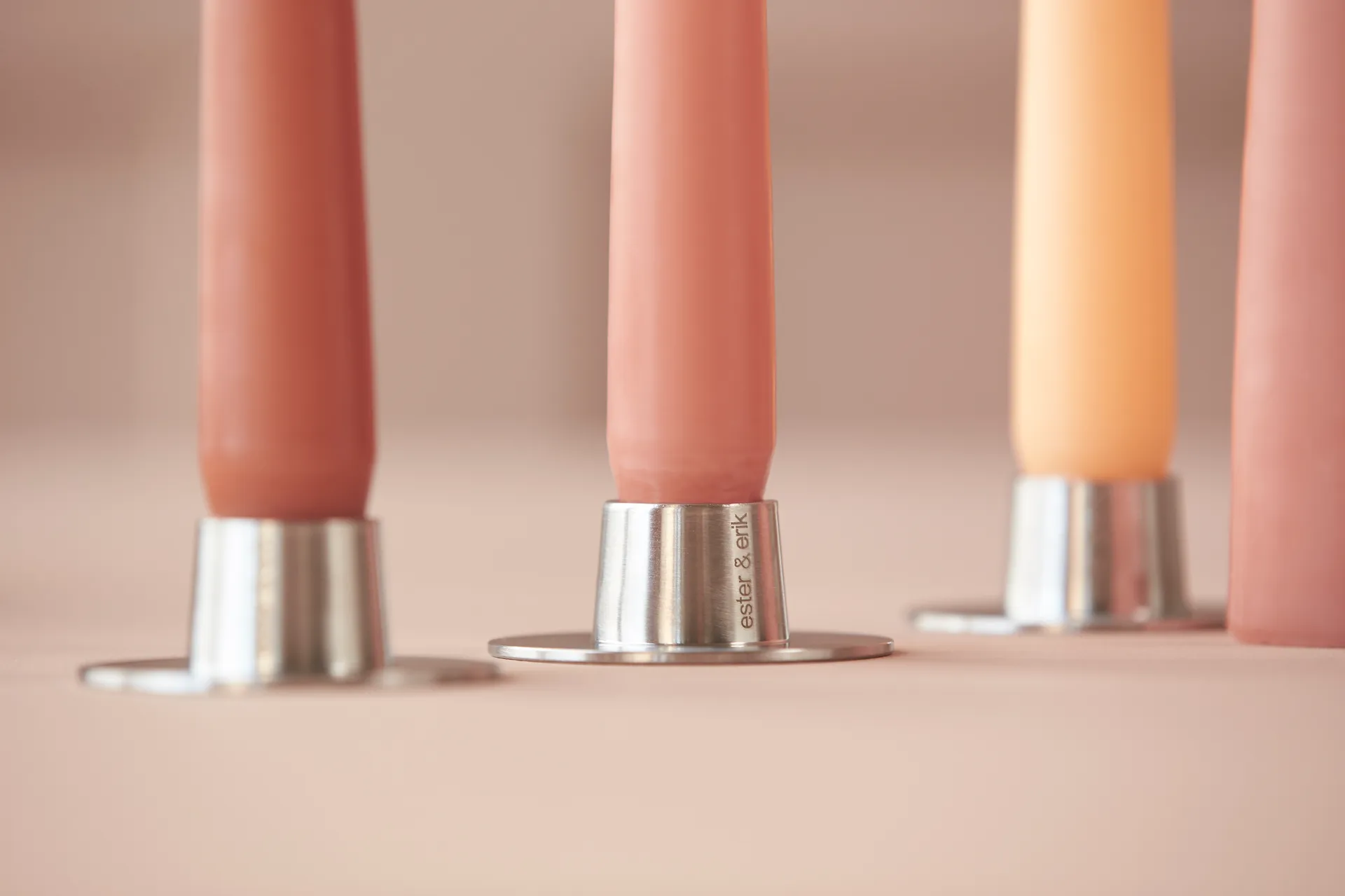 ester & erik lysestake matt 2-pakning, Matt sølv ester & erik