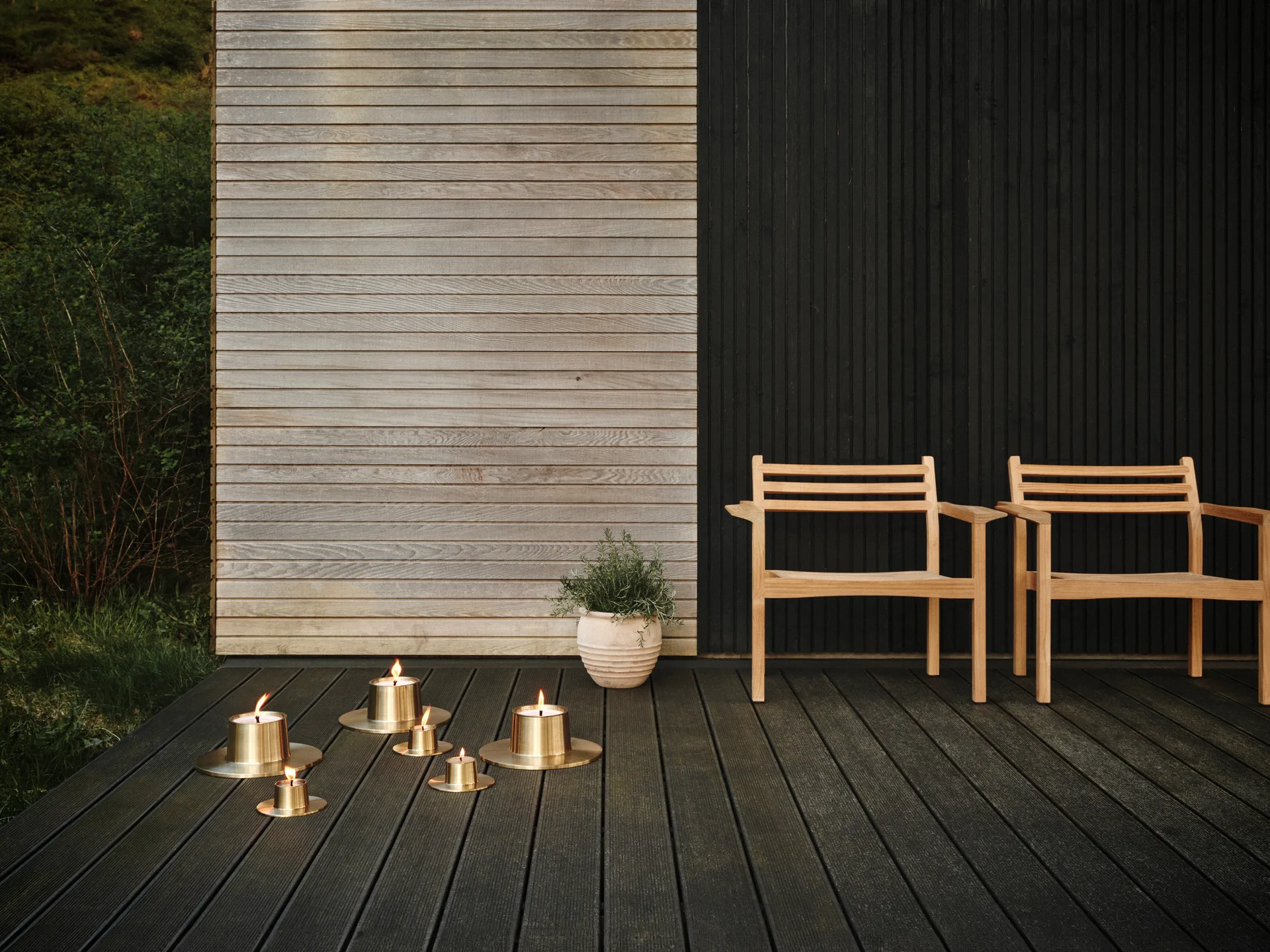 ester & erik utendørs lysestake large 32,3 cm, Gold ester & erik