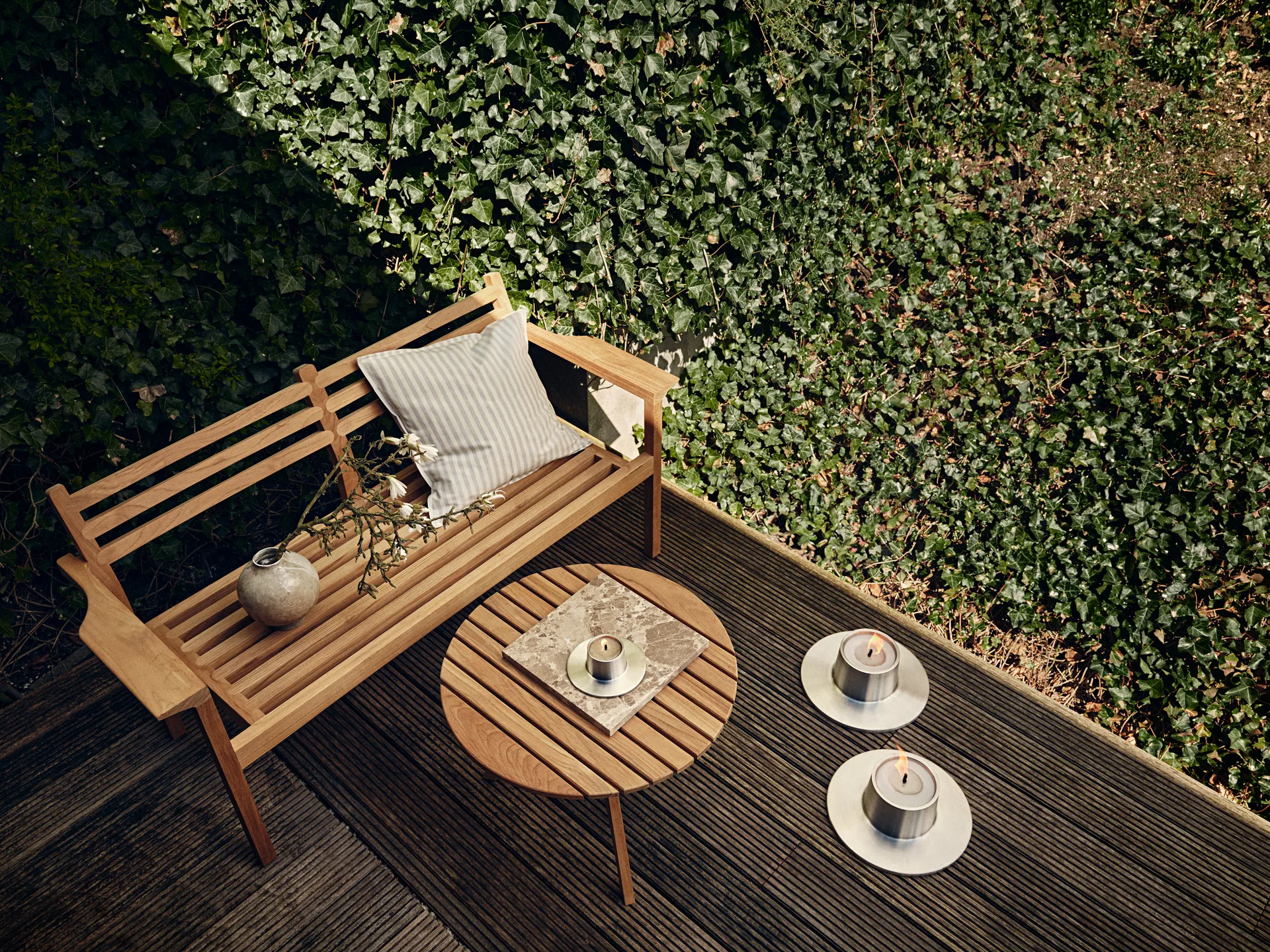 ester & erik utendørs lysestake large 32,3 cm, Silver ester & erik