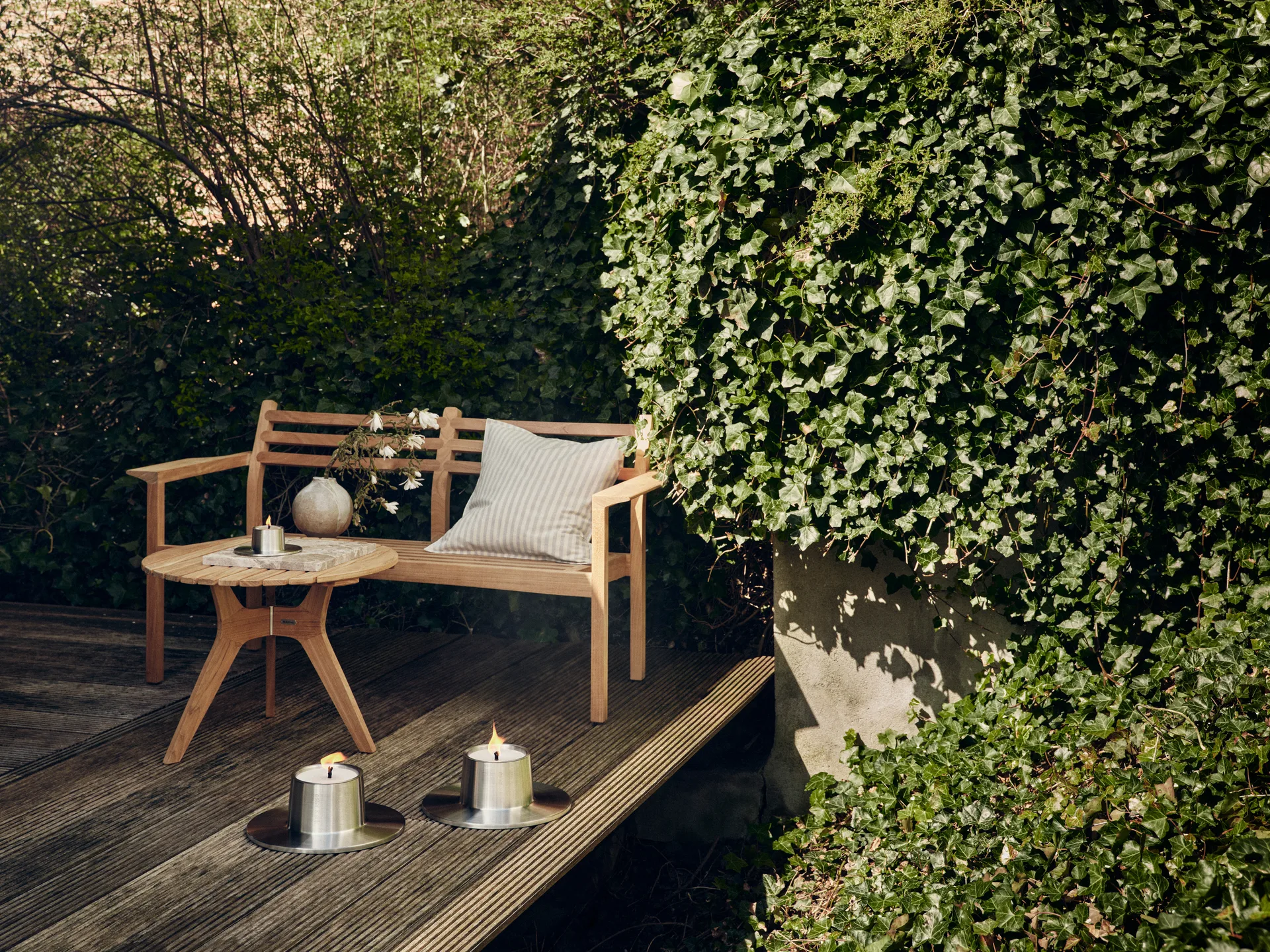 ester & erik utendørs lysestake large 32,3 cm, Silver ester & erik