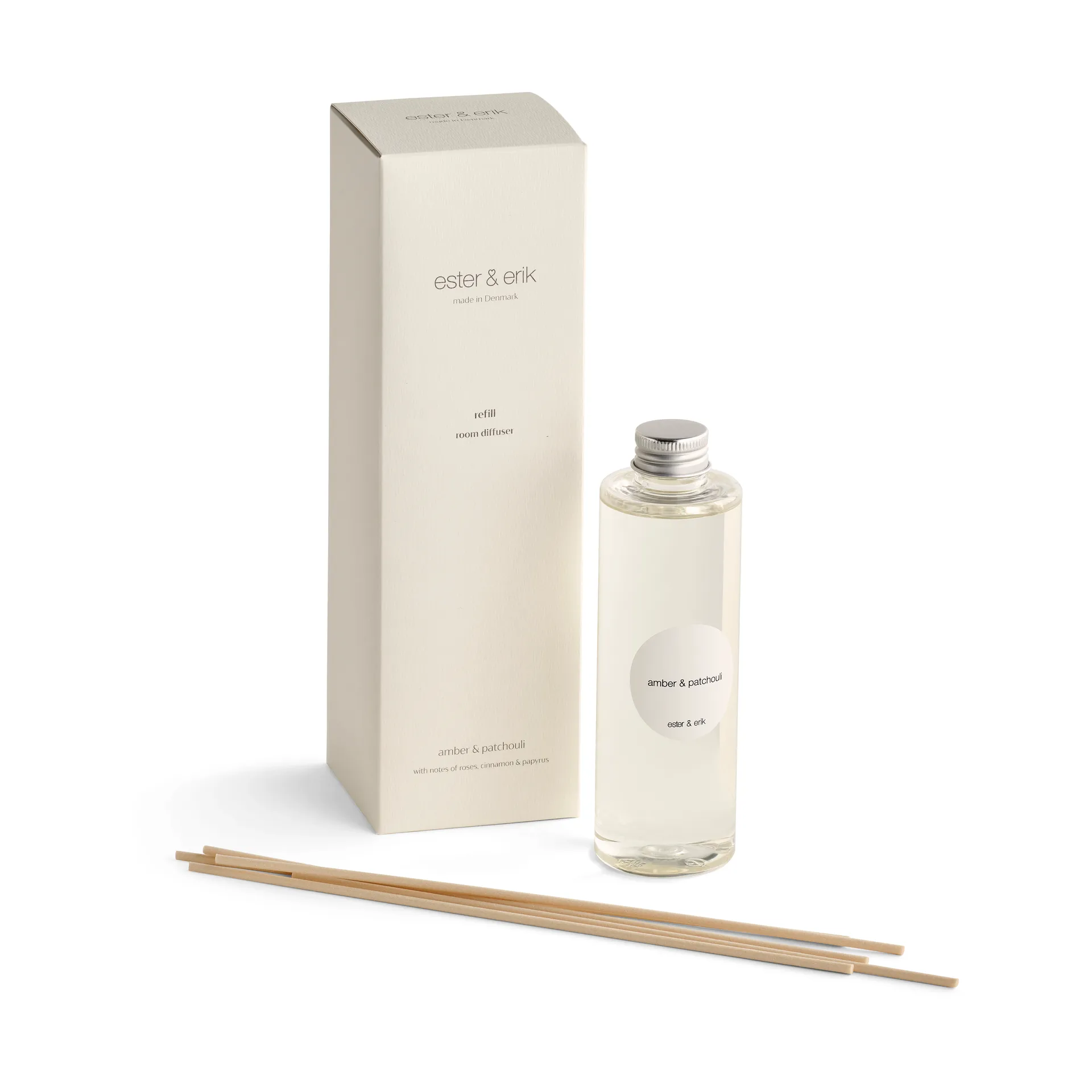 Refill ester & erik duftpinner, Amber & patchouli ester & erik