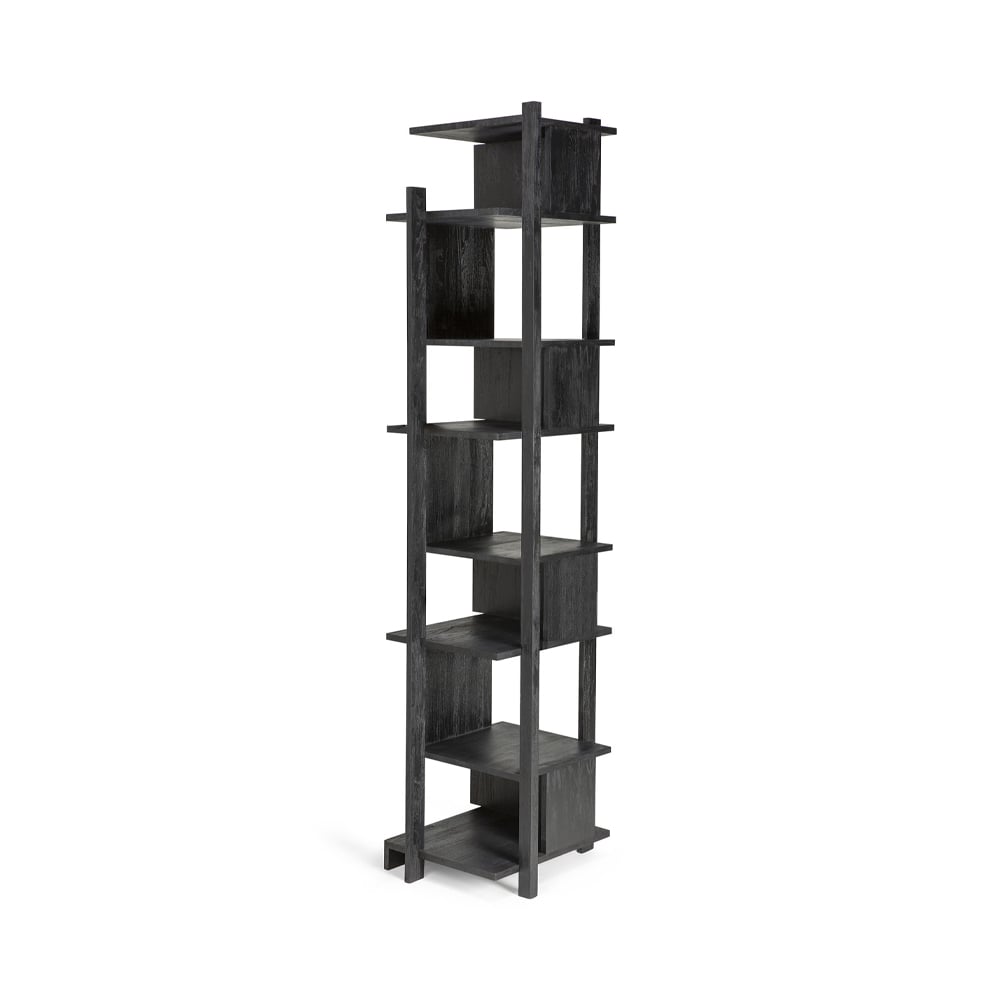 Ethnicraft Abstract Column hylle Svart teak 203 x 49 cm