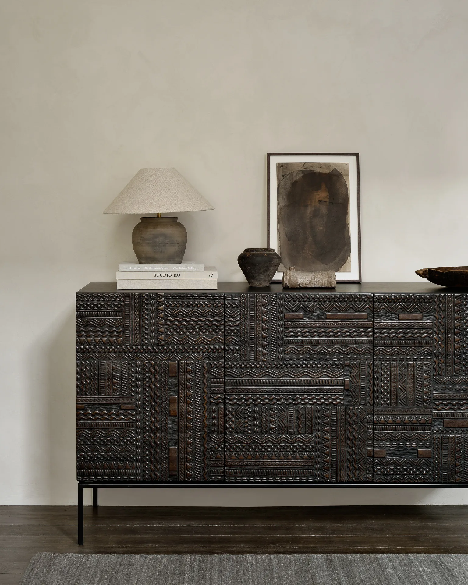 Ancestors Tabwa sidebord, Teak 3 dører Ethnicraft