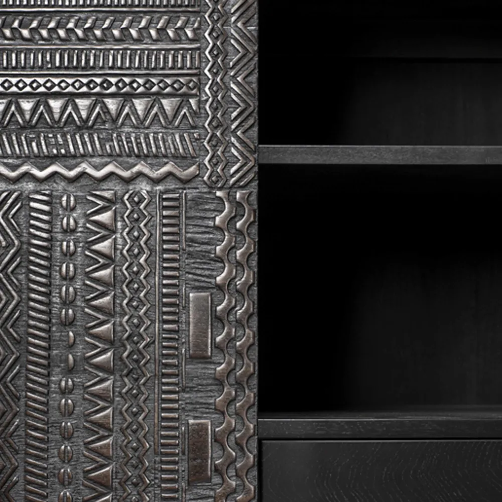 Ancestors Tabwa skap, Teak 3 dører, 2 skuffer 126 x 180 Ethnicraft