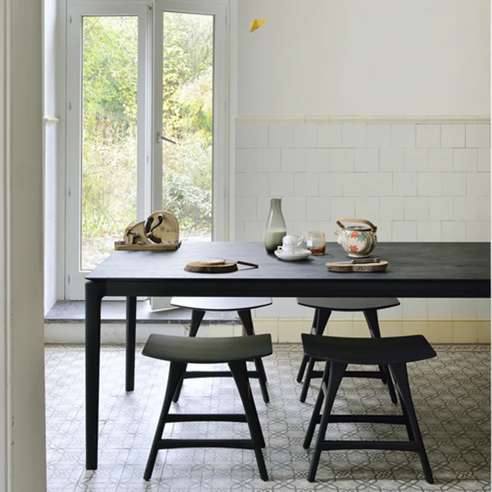 Bok spisebord 200 x 95 cm, Svartbeiset eik Ethnicraft