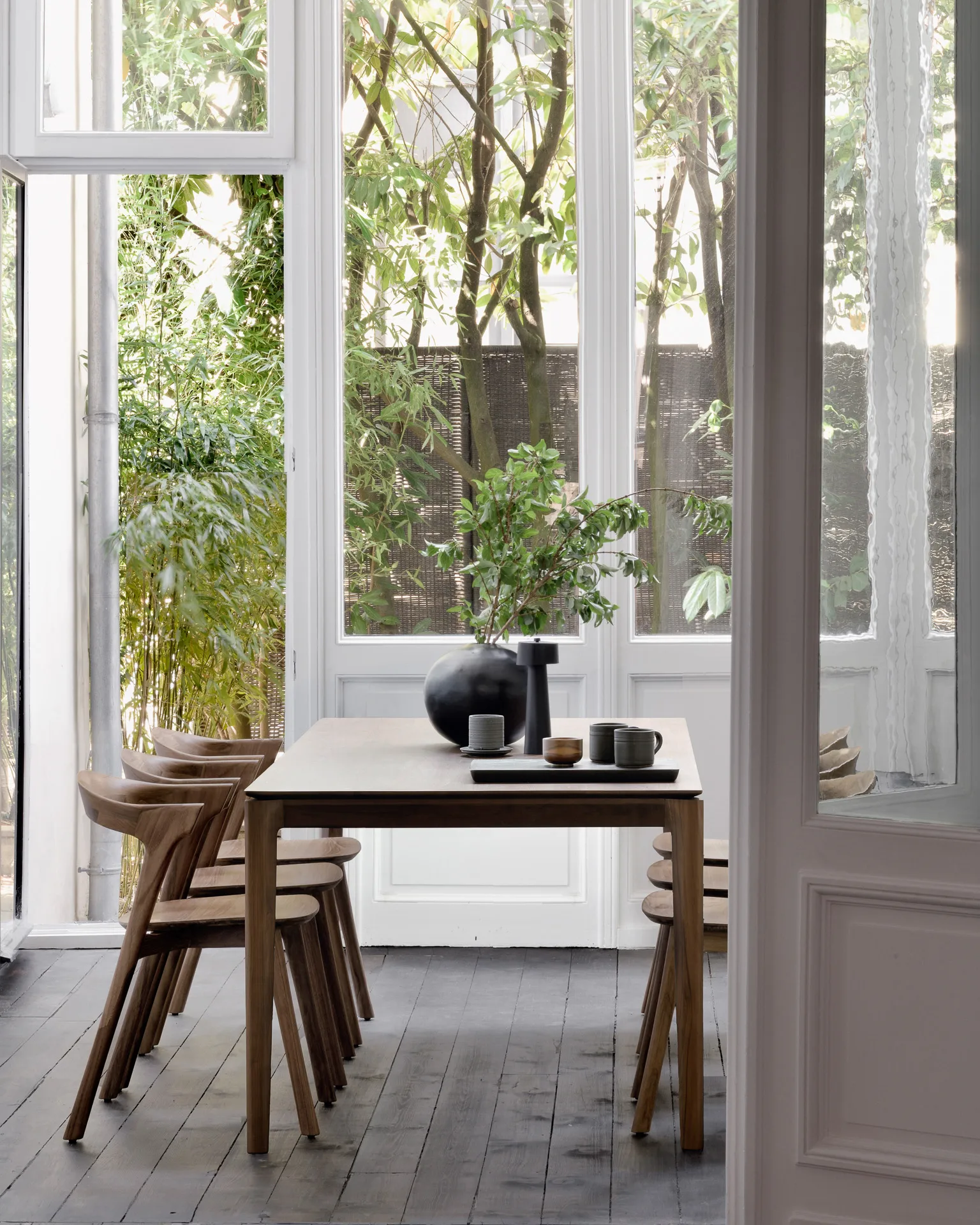 Bok spisebord 220 x 95 cm, Lakkert teak Ethnicraft