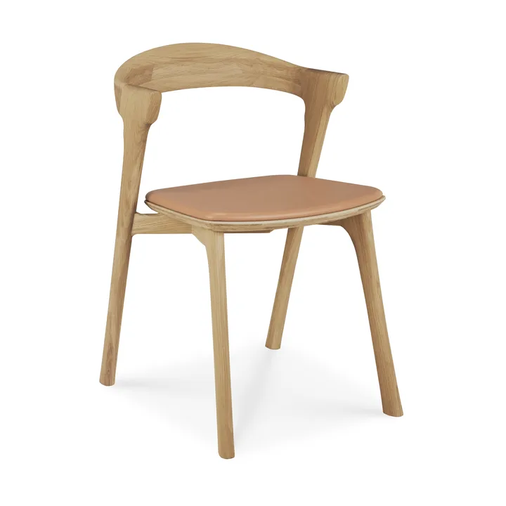 Bok stol - Lakkert eik-lær Sienna - Ethnicraft