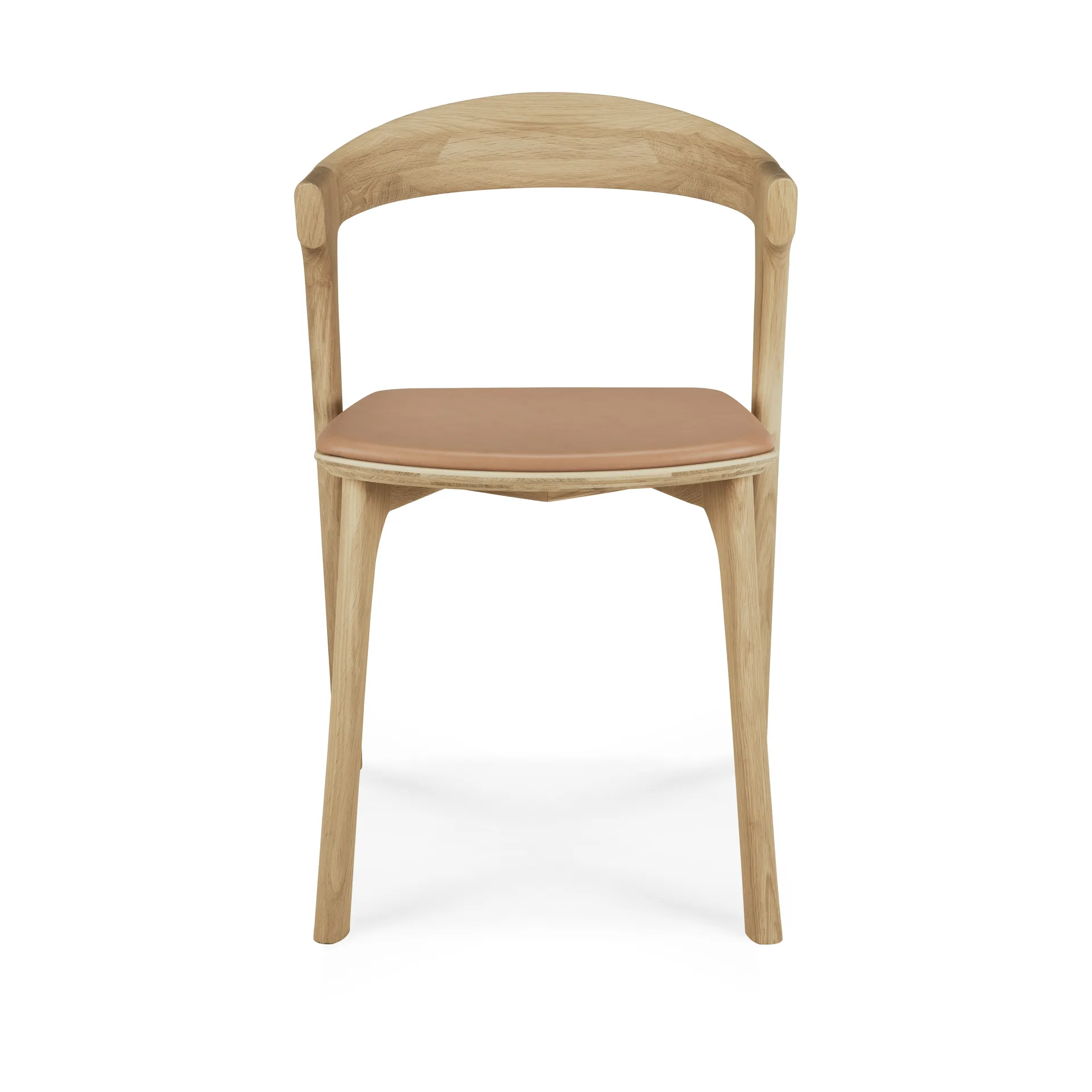 Bok stol, Lakkert eik-lær Sienna Ethnicraft