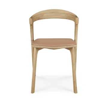 Bok stol - Lakkert eik-lær Sienna - Ethnicraft