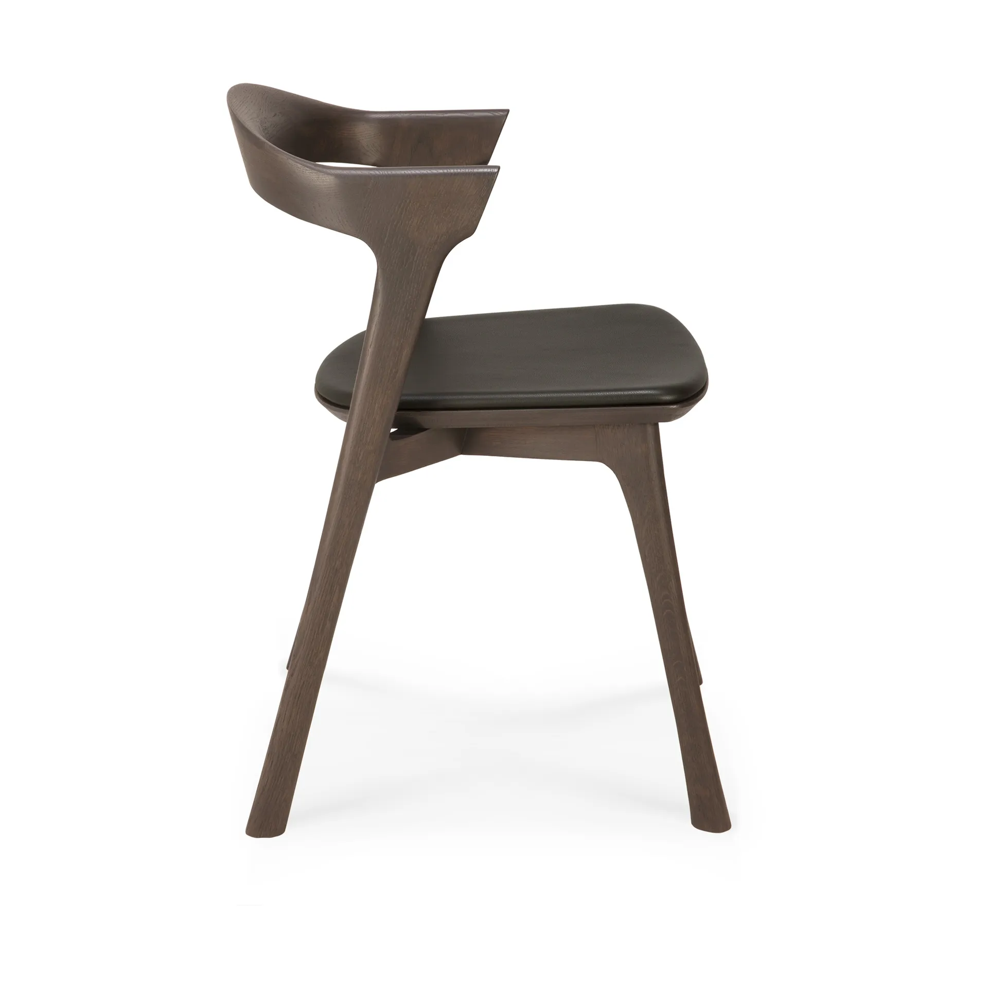 Bok stol med skinnsete, Brunbeiset eik-brunt skinn Ethnicraft