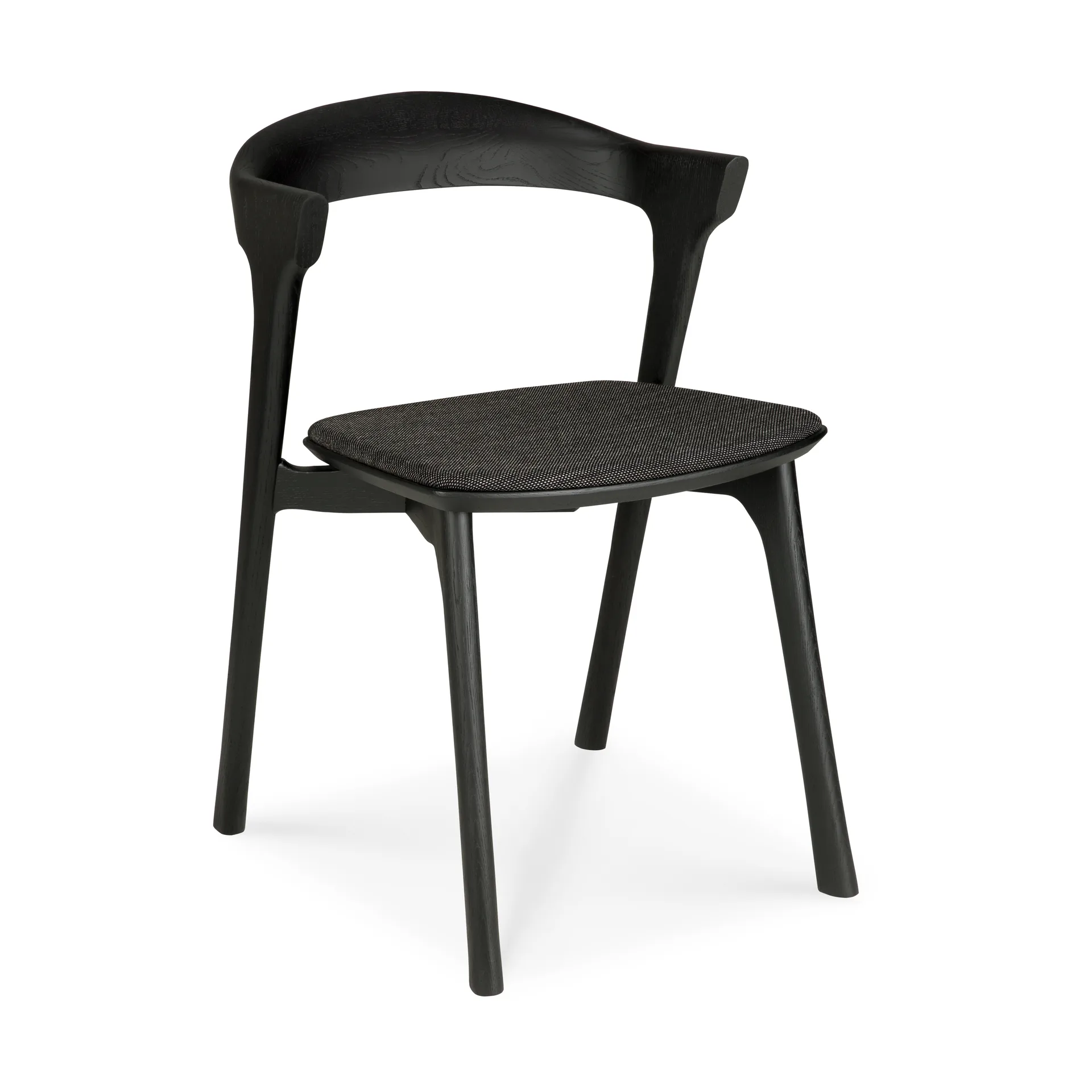 Bok stol, Svartlakkert eik-stoff Soft black Ethnicraft