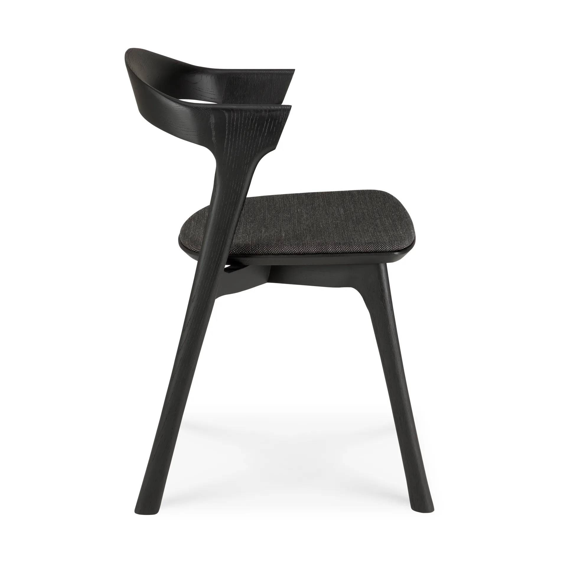 Bok stol, Svartlakkert eik-stoff Soft black Ethnicraft