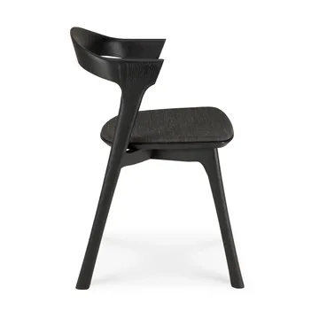 Bok stol - Svartlakkert eik-stoff Soft black - Ethnicraft