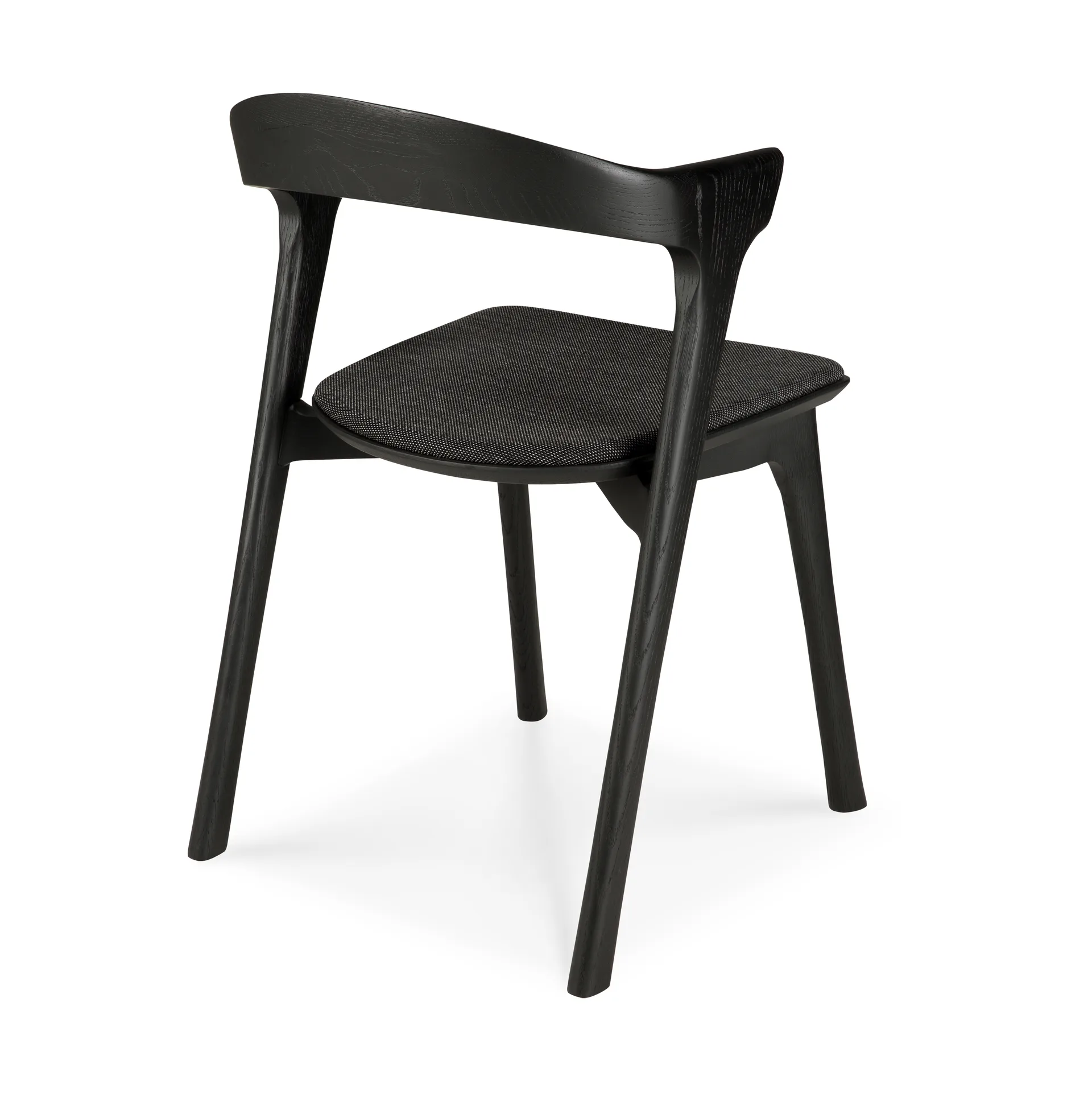 Bok stol, Svartlakkert eik-stoff Soft black Ethnicraft