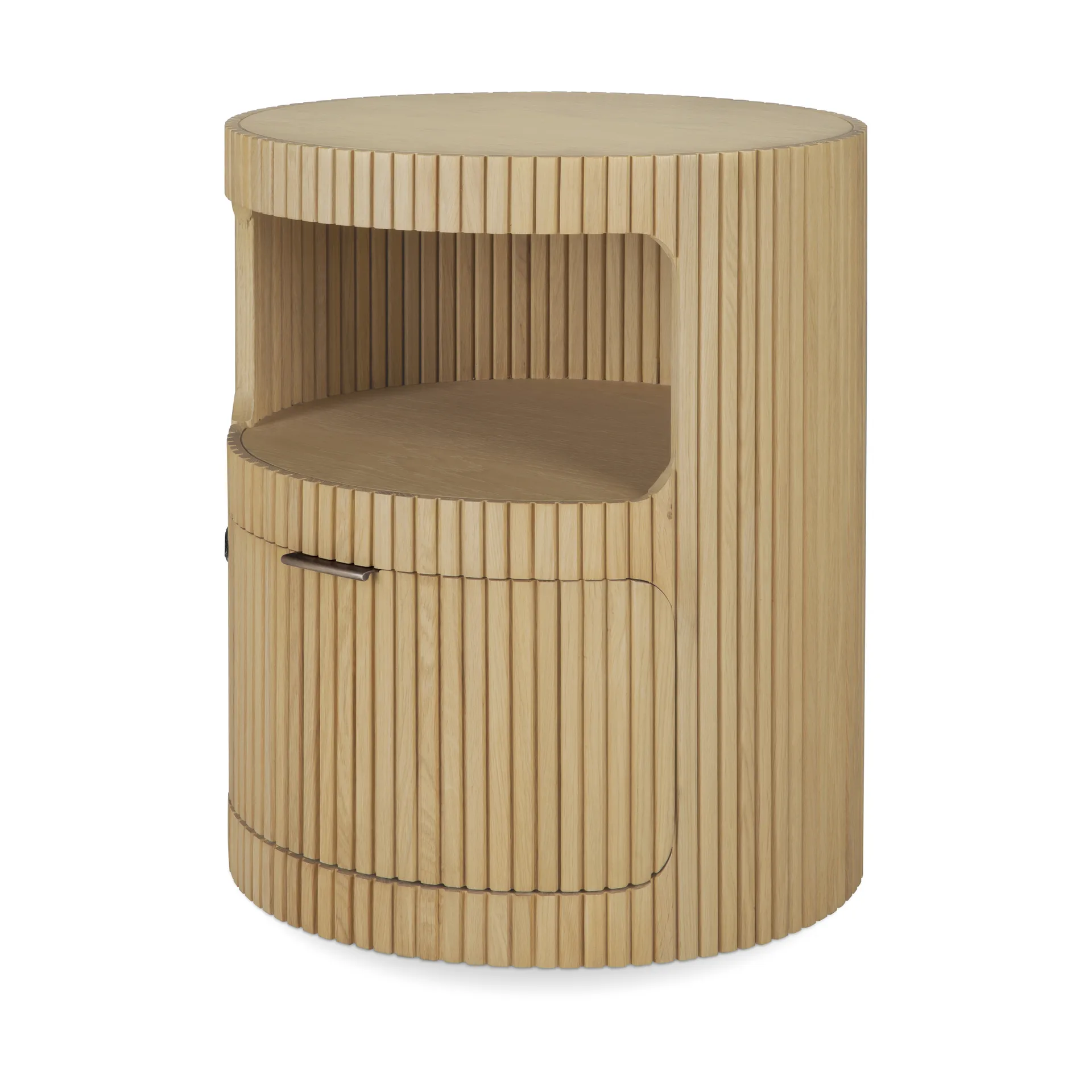 Boomerang kommode med nøkkellås, Eik, Ø45 cm Ethnicraft