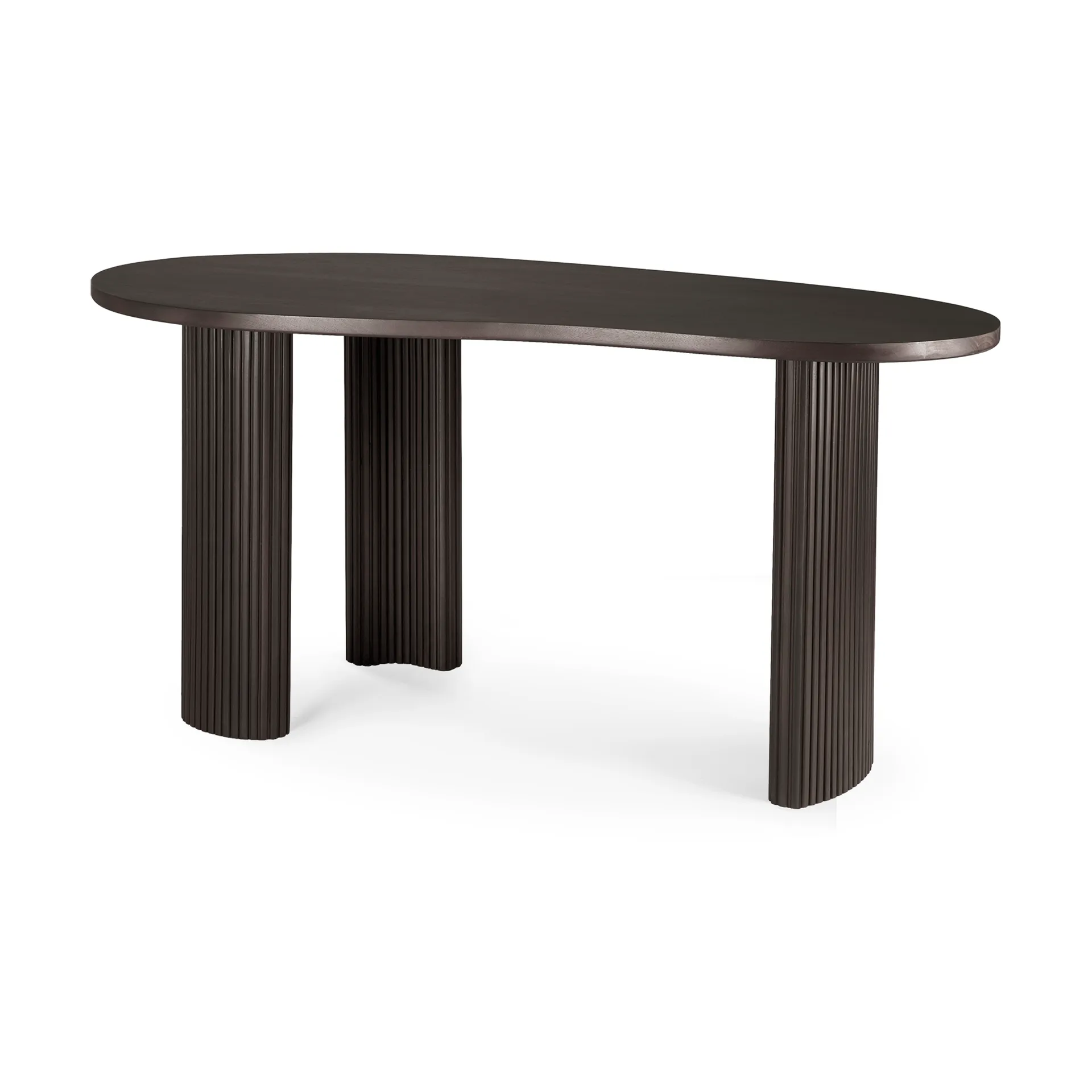Boomerang skrivebord 160 x 83 x 76 cm, Mørkebrunbeiset mahogny Ethnicraft