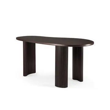 Boomerang skrivebord - Mørkebrunbeiset mahogny, 160x83x76 cm - Ethnicraft