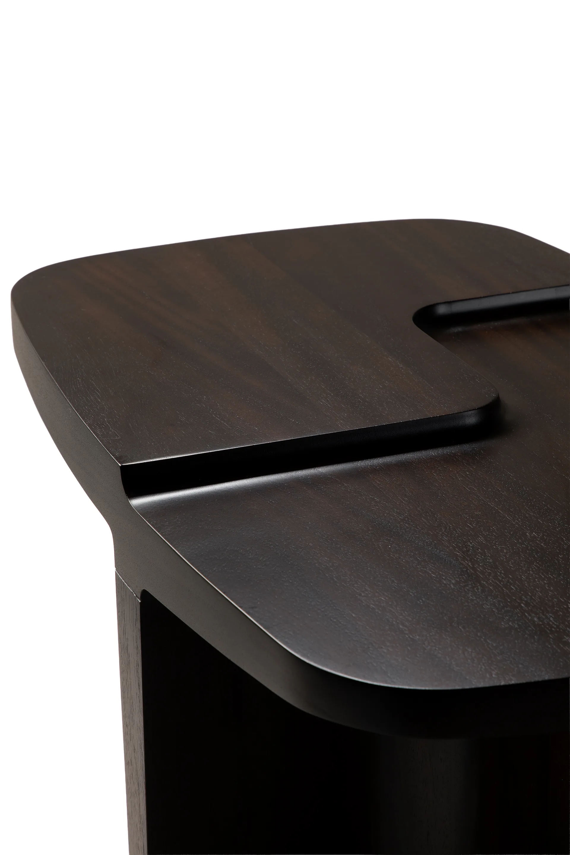 Brutalist sidebord, Rose brown mahogany, 60x40 cm Ethnicraft