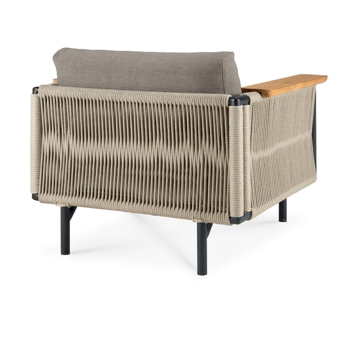 Corbey Outdoor lenestol med pute, Aluminium black-Silt Ethnicraft