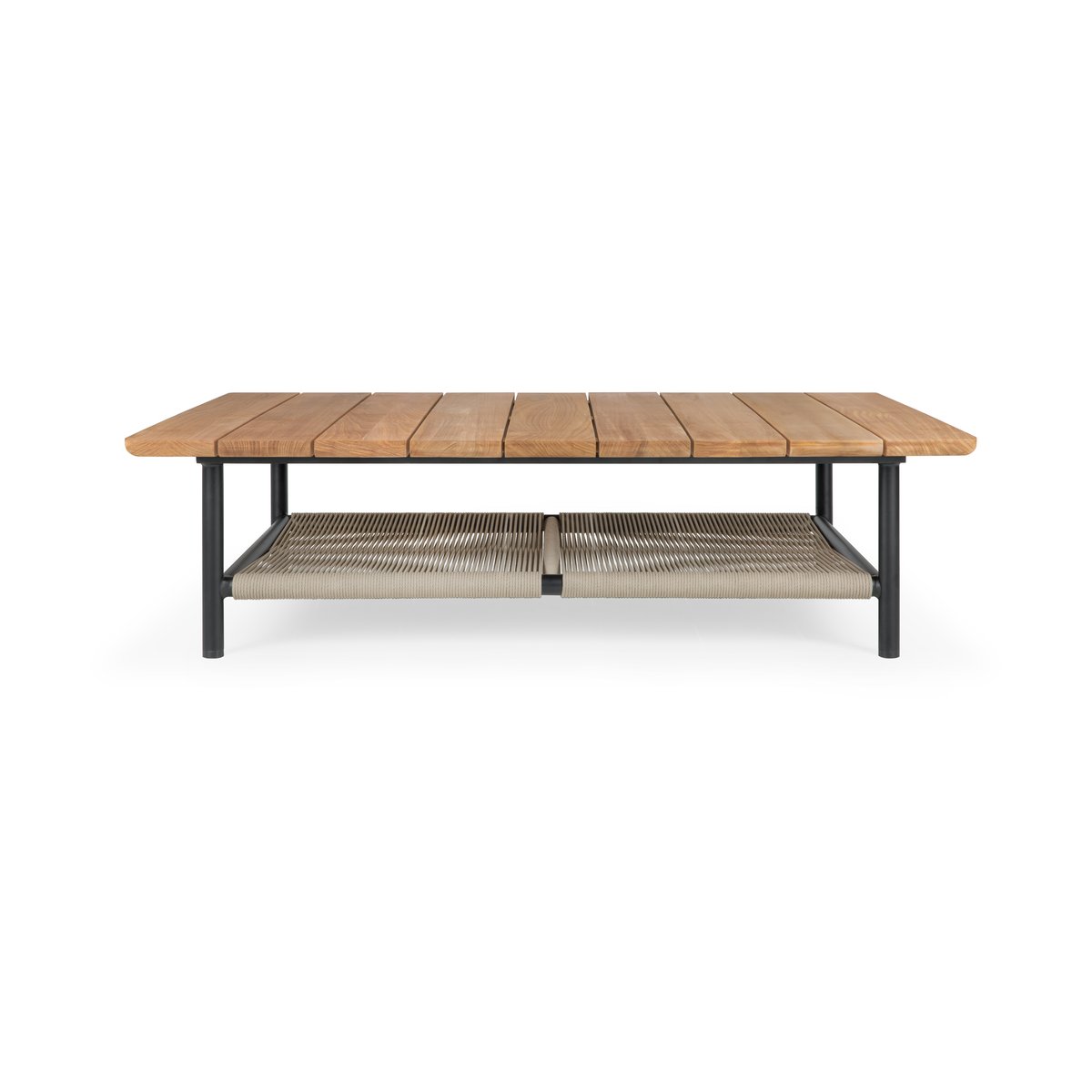 Ethnicraft Corbey Outdoor sofabord 120 cm, teak-aluminium svart