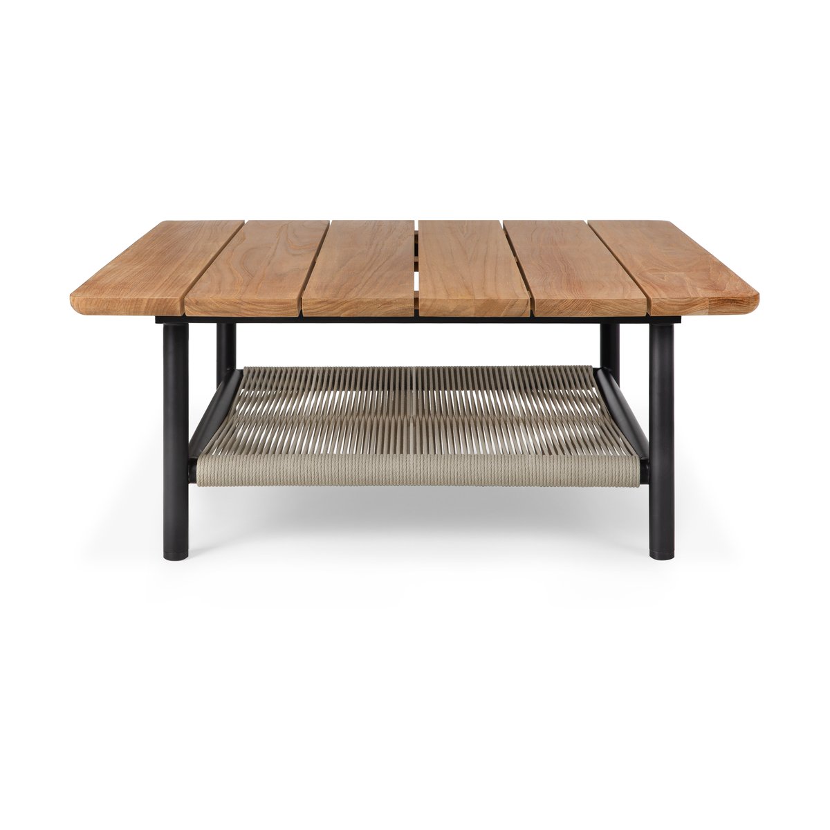 Ethnicraft Corbey Outdoor sofabord 80 cm, teak-aluminium black