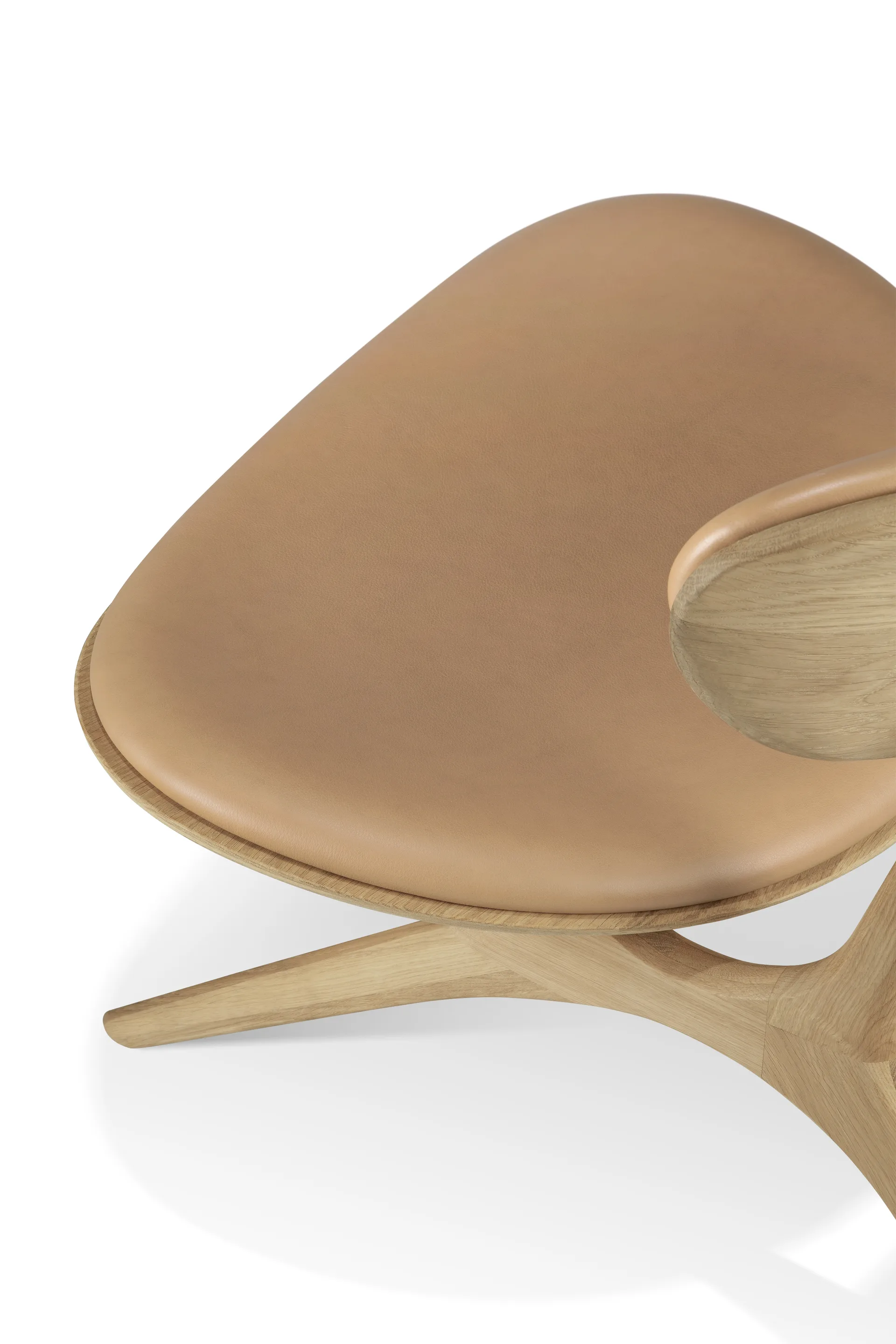 Eye loungestol, Lakkert eik-lær Sienna Ethnicraft