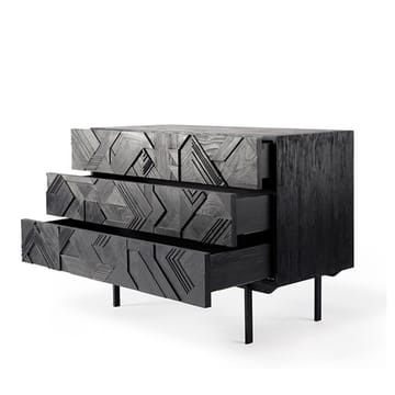 Graphic kommode 87 x 100 cm - Svart teak - Ethnicraft