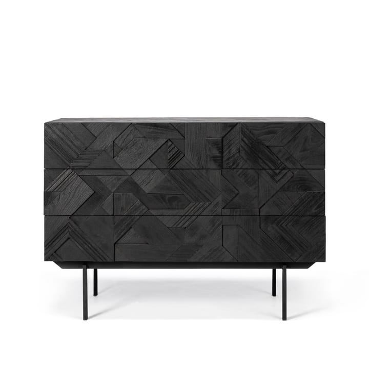 Graphic kommode 87 x 100 cm - Svart teak - Ethnicraft