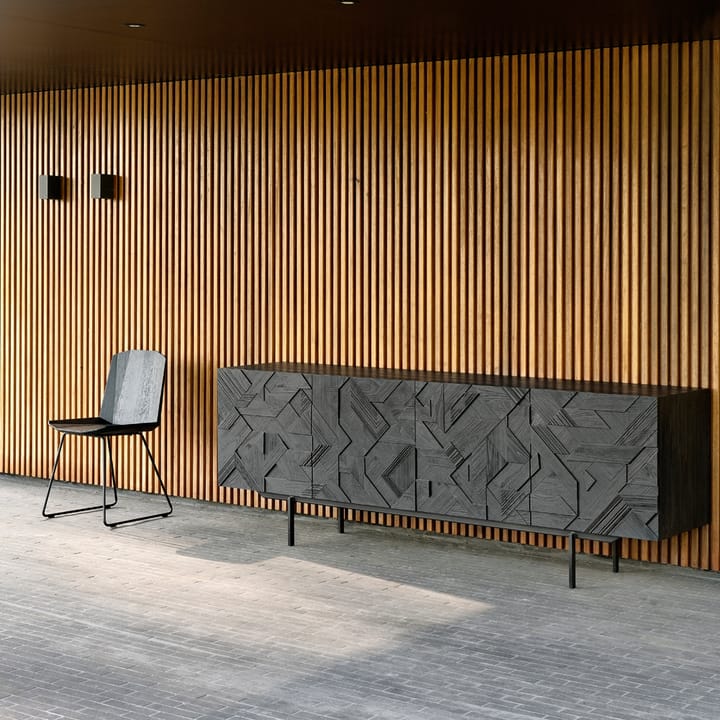 Graphic sidebord, Sort teak 4 dører Ethnicraft