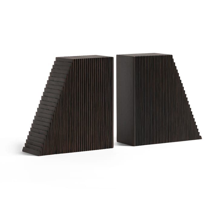Grooves bokstøtte 2-pakning, Mahogny dark brown Ethnicraft