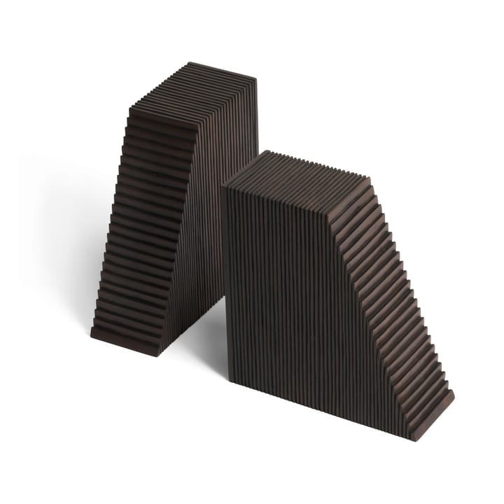 Grooves bokstøtte 2-pakning, Mahogny dark brown Ethnicraft