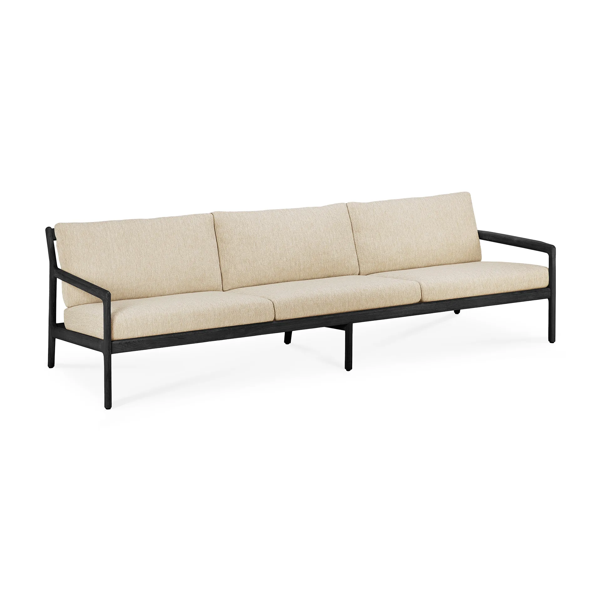 Jack outdoor 3-seters sofa svartbeiset teak, Natural Ethnicraft