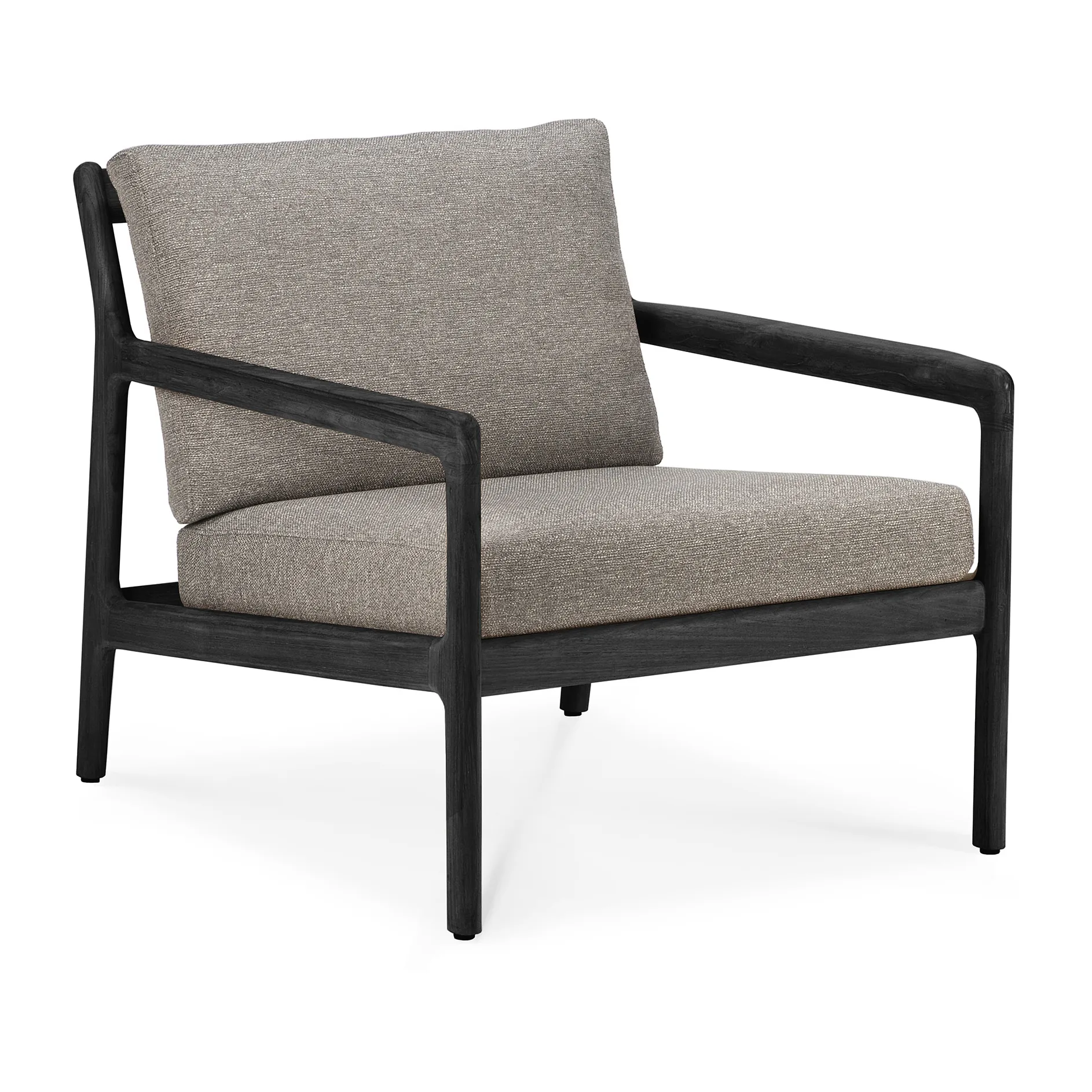 Jack outdoor loungestol svartbesiet teak, Mocha Ethnicraft