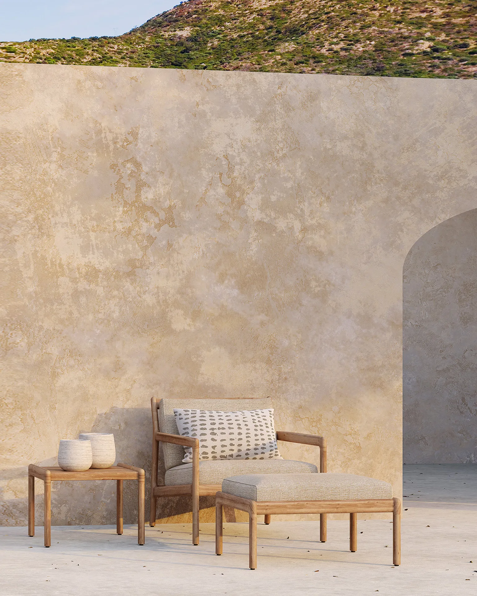 Jack outdoor loungestol teak, Natural Ethnicraft